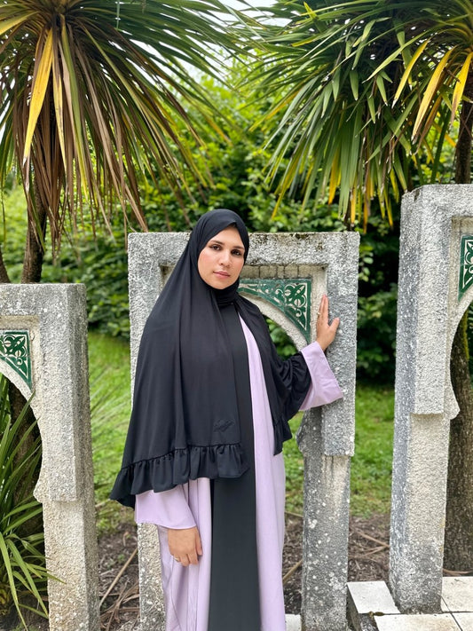 Hijab en Royal Jersey - Wavy black - BY LYA